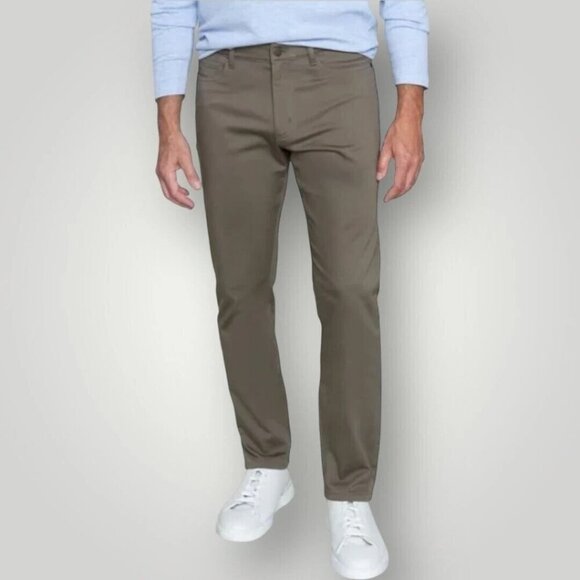 NEW English Laundry Men's 32x30 5-Pocket Pants Straight Fit Cotton Blend Khaki - Picture 1 of 9